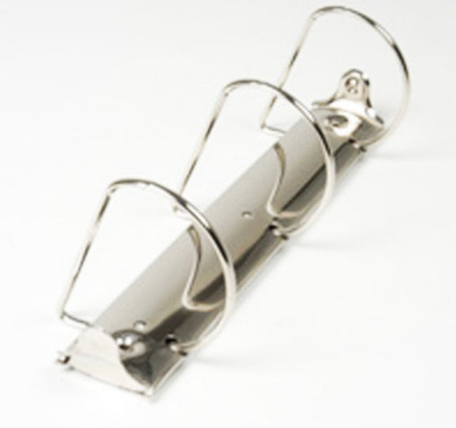 Herraje metálico tamaño carta de 280 mm con tres argollas en  Herraje metálico tamaño carta de 280 mm con tres argollas en